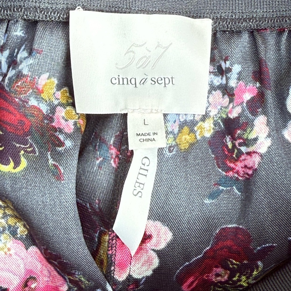 Cinq à Sept "Giles" chic floral joggers - size L - Picture 2 of 5